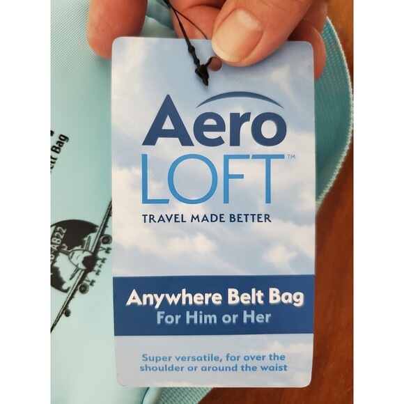 AeroLoft Anywhere Belt Bag For Him or Her Shoulder or Waist Zippered Travel Bag - Picture 8 of 10